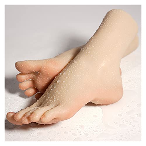 DIGNIFE Silikon-Fußmodell, Fußmodell Schuhsocken können wirklich die Blutgefäße sehen, die gefälschte Nagelanzeige Gummi-Silikon-Dummy-Human-Frau TPE TG37D.(All Silicone,Right Foot) von DIGNIFE