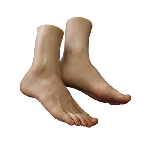 DIGNIFE Silikon-Fußmodell, Männliches Silikon-Fußmo, echte Haut-Klonschuhe, Simulation, lebensechte prothetische Schuhe, Schießen, Skizzenmalerei, Silikonfüße(1 Pair Foot) von DIGNIFE