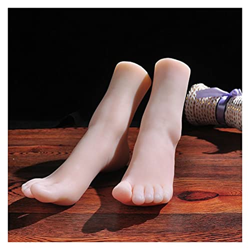 DIGNIFE Silikon-Fußmodell, Schaufensterpuppe Strümpfe Fußmodell Silikon LifeSize Weibliche Fuß Modell Gummi Kunststoff Kunst for Kunst Weibliche Männliche Frau TPE 3902.(Skin Toes No Bone,Right Foot) von DIGNIFE