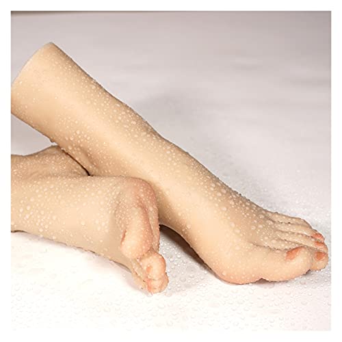 DIGNIFE Silikon-Fußmodell, Schuh Socken Fußmodell Kunststoff Silikon Weibliche Männchen Gefälschte Nagelbeinanzeige Tarsel Knochen Knöchel Mannequin Dummy Human TG3607(All Silicone,One Pair) von DIGNIFE