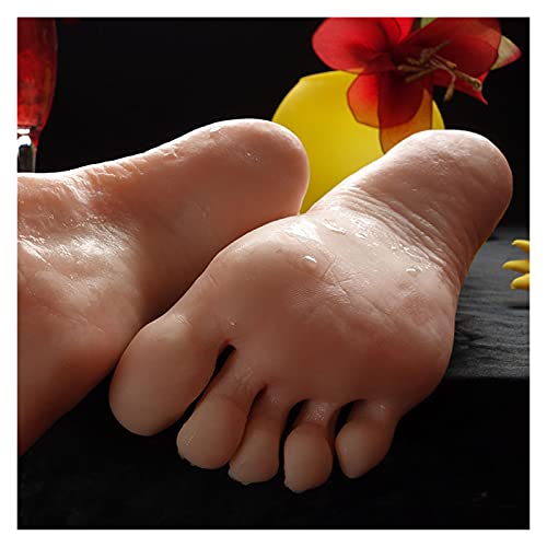 Silikon-Fußmodell, Fußmodell Silikon Weibliche Socken Gefälschte Nagelanzeige Tarsel Knochen Knöchelgummi Männlichen Kunststoff Mannequin Dummy Menschliche Medizin(Skin Toes No Bone,One pair of feet) von DIGNIFE