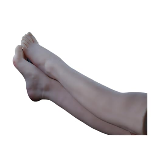 Silikon-Fußmodell, Mannequin Fuß Mo Strümpfe Gummi Kunststoff for Kunst Silikon Weiblich Männlich TPE Gefälschte Nagel Bein Display Quaste Knochen Knöchel 36LD, Silikonfüße(Skin Toes bone,Right foot) von DIGNIFE