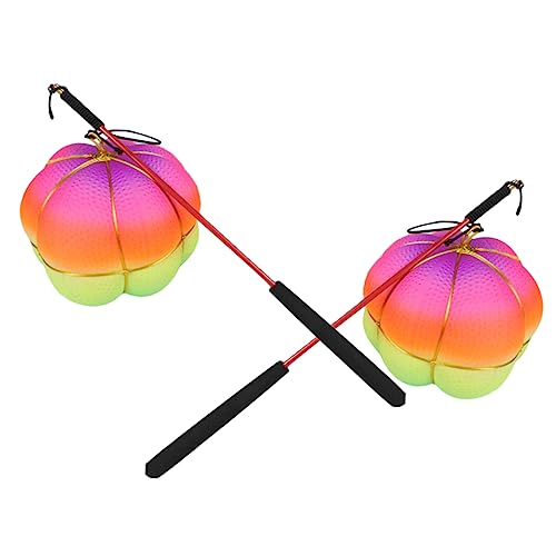 DIKACA 1 Kürbisschleuder Hippie-Hop-Ball hohe springende Bälle Halloween-Hüpfbälle Spielzeug Bunte Kugel Fitnessgeräte Flummi scheinen den Ball schwingen Kürbiskugeln im mittleren Alter von DIKACA