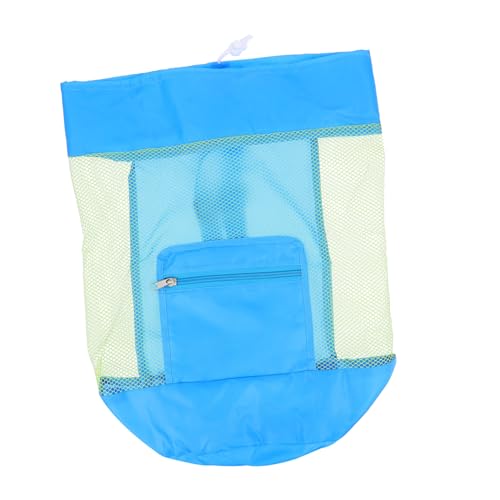 DIKACA 1 STK Mesh-Cinch-Rucksack Tasche Ei Reisespielzeug Abnehmbares Faltbares Quaste Bidet Paillette Kleine Spielsachen Kinderspielzeug Blaue Aufkleber Nylon Blue von DIKACA