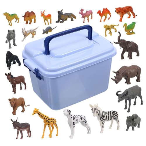 DIKACA 1 Satz 58 Pcs Tierspielzeug Aus Kunststoff Mini-Tiere-Modell Tiermodellspielzeug Simuliertes Tiermodell Zoo-modelltiere Tiere Modell Modell Für Zootiere Kindertiere von DIKACA