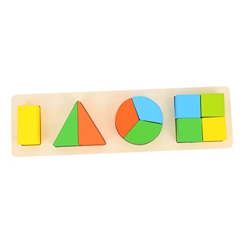 DIKACA 1 Satz Holzblock Kleinkindspielzeug Rätsel Holzspielzeug Für Puzzle- Für Frühes Lernen Formblockspielzeug Geometrische Form Passendes Hölzern von DIKACA