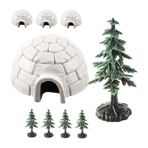 DIKACA 1 Satz Iglu-modellspielzeug Miniatur-iglu Puppenhaus- -Dekorationen Tortenaufsatz Mit Wintermotiv Realistisches Iglu- Mini-iglu-Figur Mini-iglu-Dekorationen Plastik von DIKACA