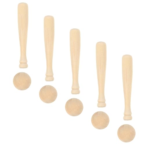 DIKACA 1 Satz Schaum Fledermaus Baseball-Mini Mini-fledermäuse Grillenstümpfe Spiel Klebrige Fledermäuse Miniatur-Fledermaus Fledermaustasche Seilschläger Miniaturfledermäuse Hölzern von DIKACA