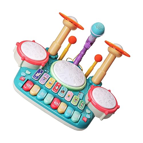 DIKACA 1 Satz Schlagzeug für Musikinstrument- Musikpädagogisches kreative Musikspielzeuge multifunktionales Musikspielzeug Plastik Sky-Blue von DIKACA