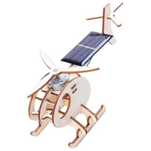 DIKACA 1 Satz Solarflugzeuge Wissenschaftliche Herstellung Flugzeugbauprojekt Wissenschaftliches Experiment Wissenschaftliche Vorbau Kits Solarmotor Kit Flugzeugmontage Puzzle von DIKACA