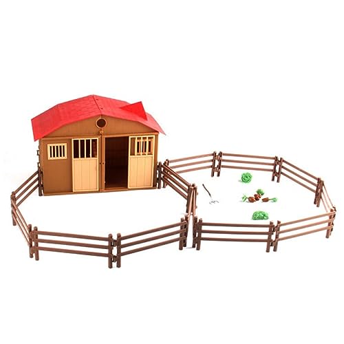 DIKACA 1 Satz Spielset mit Bauernhofszene Party für Party Favor Farmhouse Toy Fence Toy Farm playset DIY-Bauernhof-Spielset Bauernhof-Spielset für von DIKACA