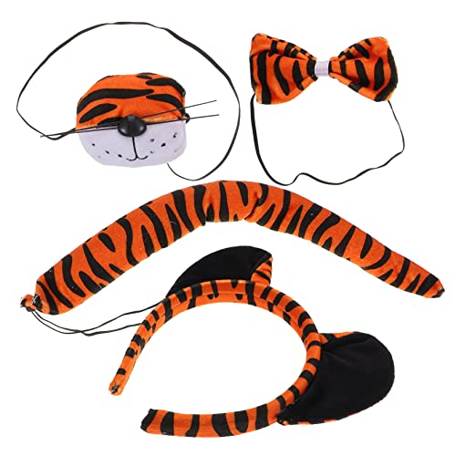 DIKACA 1 Satz Tiger-Anzug Tigerohren Lammohren Kostüm Tierkostüm für Tigerkostüm Halloween-Kostüm Kleinkind Tigerkostüm für Tierohren für Cosplay Stoff von DIKACA