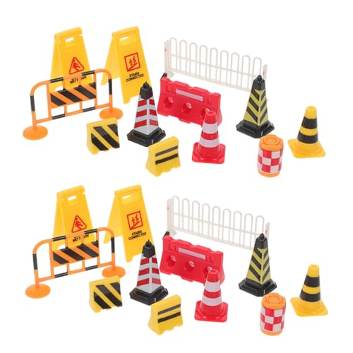 DIKACA 1 Satz Von Verkehrsschildern Mini Plaything Road Zeichen Bauthema Traffic Street Schilder von DIKACA