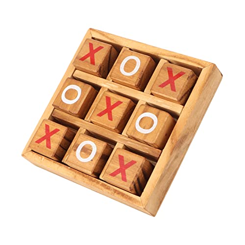 DIKACA 1 Satz xo Schach Kartenspiel Spiele im Freien Problem Puzzle rätselbuch Puzzle für Family Games familienspiel -Toe-Brettspiel xo-Spiel hölzern von DIKACA