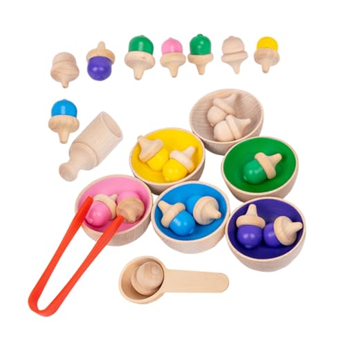 DIKACA Spielzeug Baby Spielzeuge 1 Set Farbige Sortierbecher Mit Kreisel Lernspielzeug Für Zur Farben Und Formenerkennung Montessori Zur Der Kognitiven Fähigkeiten Und Feinmotorik von DIKACA