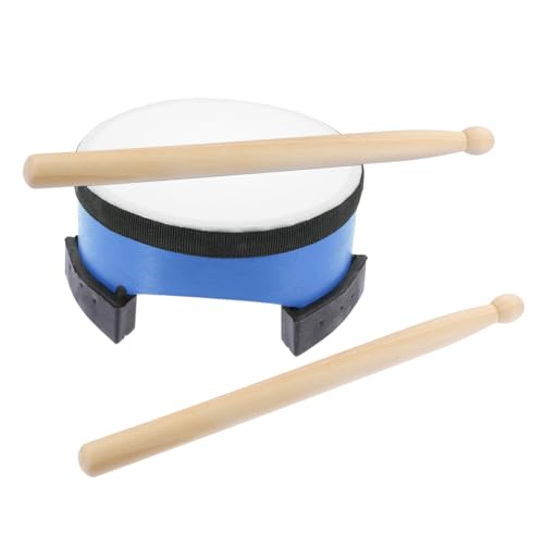 DIKACA 1 Set Holz Pädagogisches Trommel Schlaginstrument Blau Percussion Trommel Mit Drumsticks Imitation Leder von DIKACA