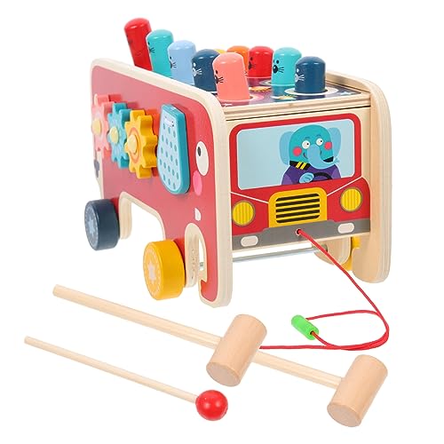 DIKACA Toy 1 Set Holzhammer Klopfspielzeug Xylophon Lernspielzeug Zur Der Handkoordination Für Pädagogisches Holzspielzeug Mit Bunten Farben Und Tiermotiven Spielen Für Kinder von DIKACA