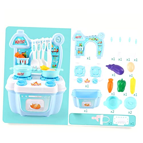 DIKACA Mini Spielküche Set Für 1 Set Plastikküche Mit Kochbank Und Zubehör Rollenspielzeug Für Jungen Und ädchen Ideal Für Kreatives Und Kochen von DIKACA