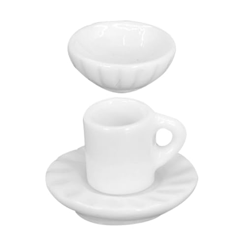 DIKACA 1 Set Mini Küchenutensilien Eiskaffeetasse Teebecher Smoothie Untertassen Deckel Tassen Mit Design Verschüttete Espressotasse Latte Tassen Mini Tasse Mini Kaffeemaschine von DIKACA