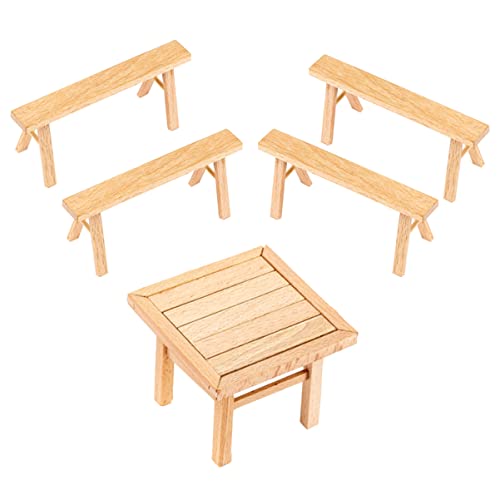 DIKACA 1 Set Modellbau Tisch Und Stühle Puzzle DIY Baukasten Für Pädagogisches Holzspielzeug Zur Frühen Der Intelligenz Und Kreativität von DIKACA