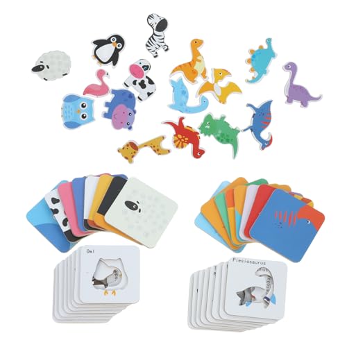 DIKACA 1 Set Puzzle Dinosaurier Puzzle Passende Puzzles Papierpuzzles Für Kleinkinder Kinderpuzzle Babypuzzles Tierpuzzles Kinderpuzzlespielzeug Lernpuzzles Für Kleinkinder von DIKACA