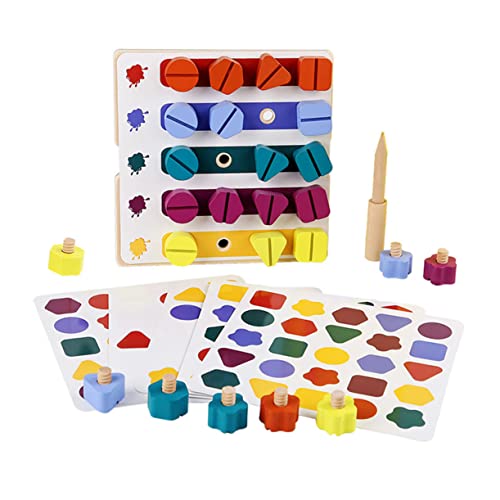 DIKACA 1 Set Schrauben Puzzle Für Lernspielzeug Zur Der Kognitiven Fähigkeiten Montessori Für Kreative Entfaltung Und Geschicklichkeit Geeignet Für Jungen Und ädchen von DIKACA