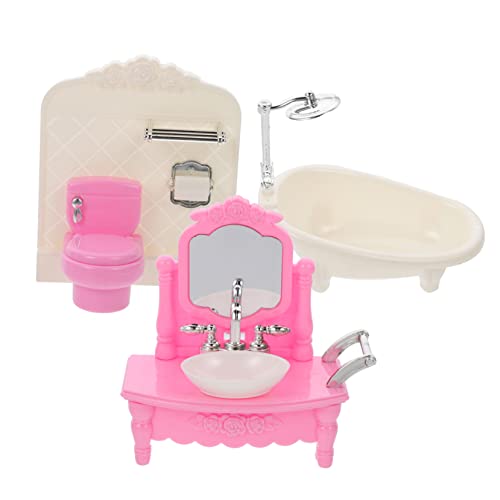 DIKACA 1 Set Toiletten Badzubehör Puppenhausmöbel Mini Kinderspielzeug Miniatur Badewanne Mini Hausmöbel Miniatur Badezimmer Requisiten Kinderspielhaus Miniatur Toilette Aus von DIKACA