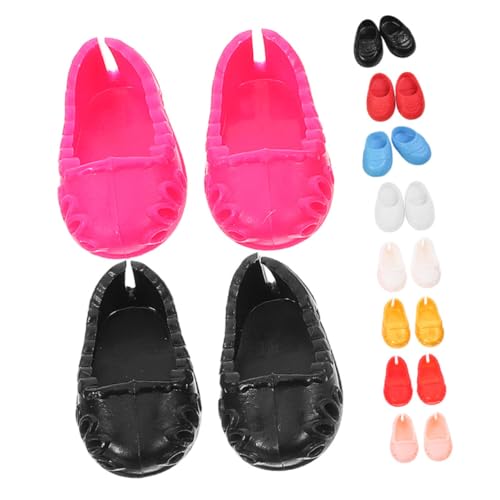 DIKACA 10 Paar Schuhe Minipuppenschuhe Spielzeughausschuhe Mini-schuhmodelle Puppenhauszubehör Winzige Schuhe Mini-kleiderschuhe Puppenschuhe Spielzeug Miniatur-Schuhe Plastik von DIKACA