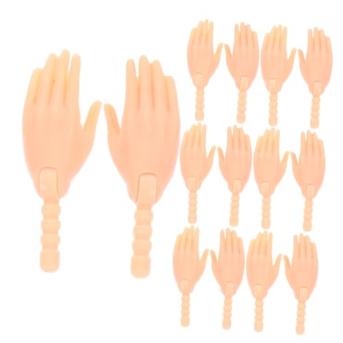 DIKACA 10 Paar Zubehör Für Puppengelenke Spielzeug Falsche Hand Mini-Hand Mini-hände Mini-Sachen Zubehör Für Babypuppen Falsche Hände Kleine Hände Puppenhände Miniatur Beige Plastik von DIKACA