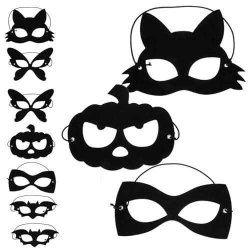 DIKACA 10 Stück Filz Augenmaske Für Maskerade Halloween Ball Und Karneval Ideal Für Kostümpartys Verkleidung Und Festival Events von DIKACA