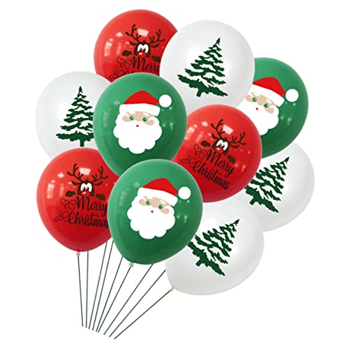 DIKACA Weihnachtsballons Set Ballons Für Shower Hochzeit Geburtstag Und Weihnachtsfeier 3 Weihnachtsmänner 3 Rentiere 4 Weihnachtsbäume Festliche Party Deko von DIKACA