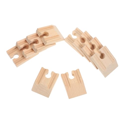 DIKACA 10 Teiliges Holzschienen Set Für Holzeisenbahn Concave Gleise Für Kreative Layouts Kompatibel Mit Gängigen Holzspielzügen Ideales Zubehör Für Ab 3 Jahren von DIKACA