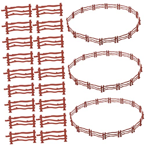 DIKACA 100 Stücke Corral Zaun Spielzeug Panel Tiere Zaun Boards Guardrail Ziegelsteine ​​Kinder Zaun Modell Spielzeug von DIKACA