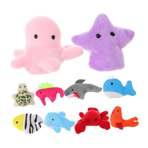 DIKACA 10er Set Hand Finger Puppen Kuschelige Cartoon Tiere üsch Fingerpuppen Für Ideal Zum Geschichtenerzählen Und Lustiges Für Kleinkinder von DIKACA