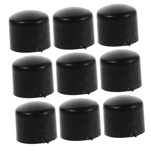 DIKACA 10st Fußballmaschinenkappe Kickerstangenstecker Sicherheitsendkappen Kickertischabdeckung Kickerspitze Stecker Endabdeckungen Für Kicker Kickertischteile Tischfußball Plastik Black von DIKACA