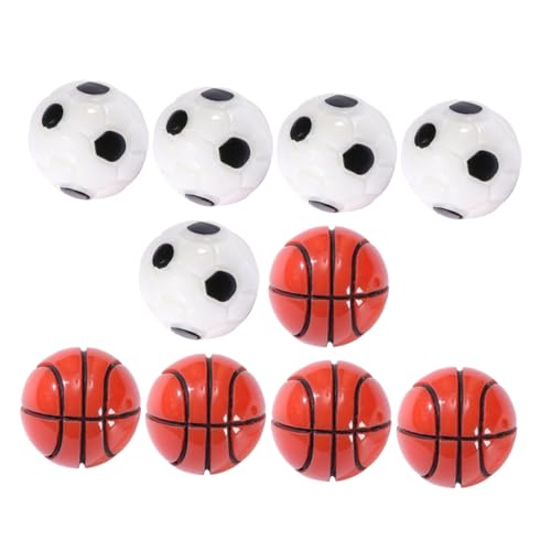 10St Mikro-Landschaftsornamente winzige Basketballskulptur Basketball-Modell miniaturfiguren miniaturen Figuren draussen Kunsthandwerk aus Harz Kleiner Basketball schmücken Kind von DIKACA