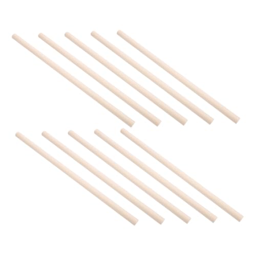 DIKACA 10st Rhythmusstock Musik Lummi Sticks Instrument Musikstab Percussion-Instrument-Stick Musikalische Klopfstöcke Rhythmus-musikstöcke Musik-Rhythmus-Sticks Beige Birke von DIKACA