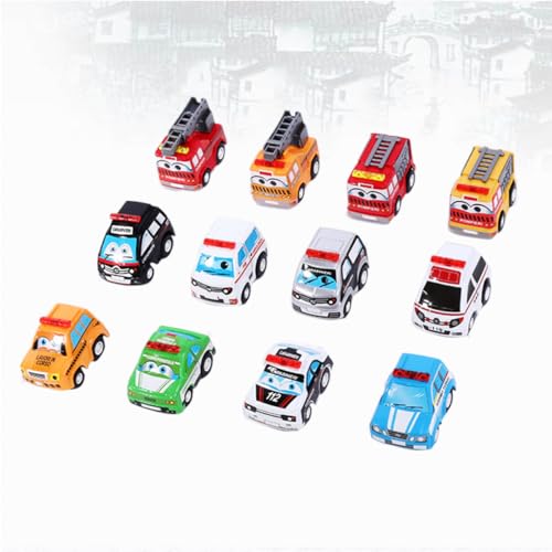 DIKACA 12 Teiliges Mini Auto Modell Set Rückziehspielzeug Für Kartonverpackte Kombination Aus Auto Spielzeugen Lernspielzeug Für Jungen Und ädchen von DIKACA