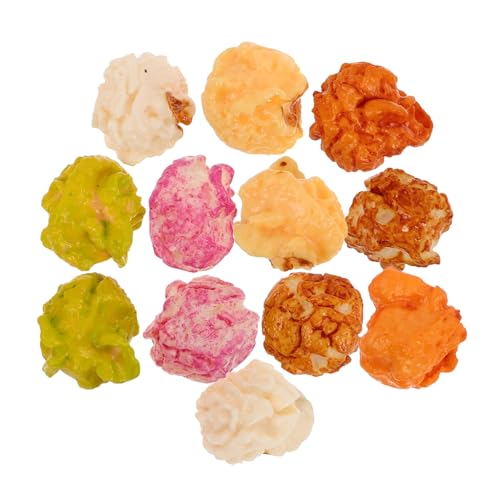 DIKACA 12st Popcorn-Modell Küchenzubehör Künstliches Popcorn Popcorn-Requisite Miniatur-leckereien Gefälschtes Popcorn Miniaturen, Figuren, Essen Partydekorationen Popcorn-zubehör Plastik von DIKACA