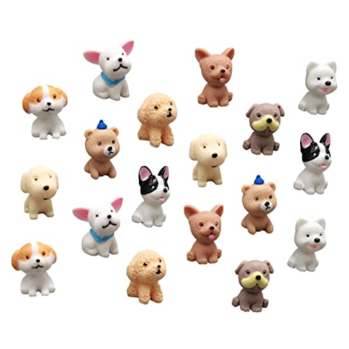 DIKACA 18pcs Cartoon Welpe Figuren Tiere Kognitionsmodelle Dekorative Hund Handwerk von DIKACA