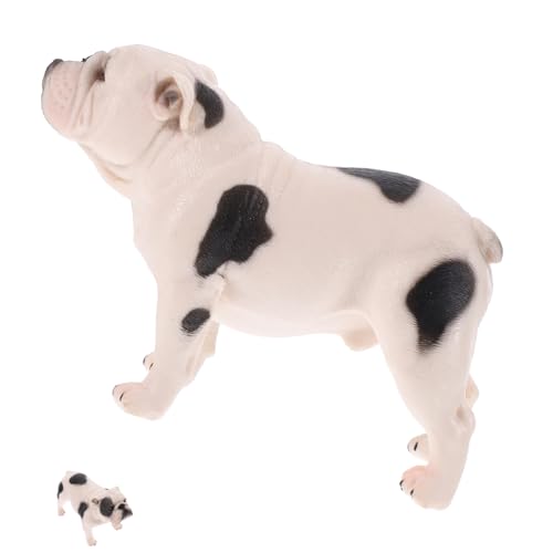 DIKACA 1Pc Stehende Bulldogge Figur Aus PVC Realistische Hundeskulptur Desktop Dekoration Statisches Tiermodell Für Haustierliebhaber Und Deko Fans Ideales Für von DIKACA