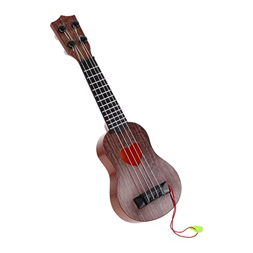 DIKACA 1pc Simulierte Ukulele Für Musikinstrument Zur Frühen Bildung 38CM Kaffeefarbene Ausführung Ideal Für Musikalische Entfaltung Und Spielspaß von DIKACA