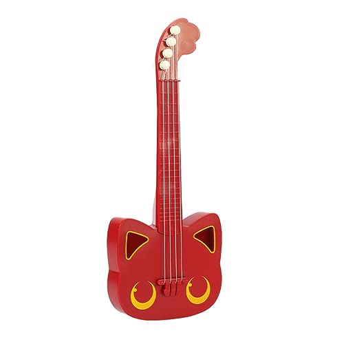 DIKACA 1stk Simulations-Ukulele Zubehör Einfaches Klebeband Lautsprecherkabel Musikinstrument Ukulele Gitarrenpedale Geburtstagsgeschenk Ukulele Viereckige Spielzeuge Plastik Rot von DIKACA