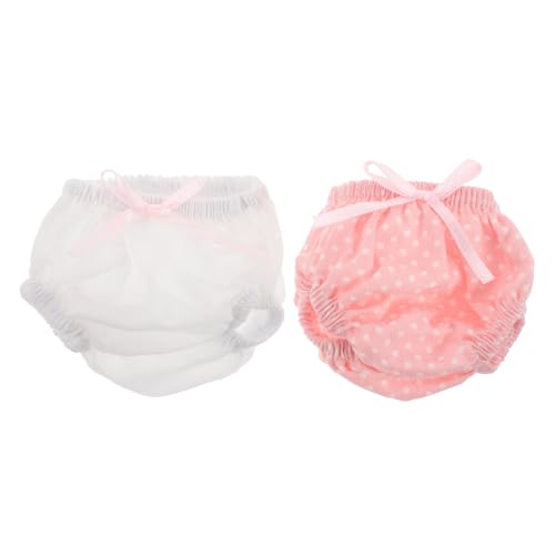 DIKACA 2 STK Höschen Puppen Puppen Trainingshose Dreiecksunterwäsche für Puppen Puppenwindelwechsel Puppenunterhose Puppenslips Babypuppenkleidung Puppenkostüm Polyester von DIKACA