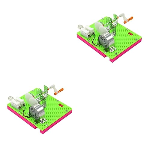 DIKACA 2 Sätze Handgenerator für Kinder kindergeschenke Experimentiermodell für den Physikunterricht Experimentelles Spielzeug Generator Wissenschaftsexperiment Spielzeug Green von DIKACA