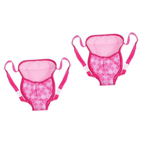 DIKACA 2 Stück 18 Puppenschlinge Puppenträger Babypuppenkleidung Puppen Frontträger Tragerucksack Für Babypuppen Babypuppensachen Halter Trage Tragetuch Für Puppen Babytragetuch Rosa von DIKACA