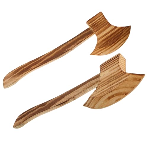 DIKACA 2 Stücke Holzäxte Halloween Requisiten Kinderkostüm Zubehör LARP Cosplay Dekoration Sicher Poliert Langlebig Realistisch Holzspielzeug DIKACA 2 Stücke Holzäxte Halloween Requisiten Kinderkostüm Zubehör LARP Cosplay Dekoration Sicher Poliert Langlebig Realistisch Holzspielzeug von DIKACA