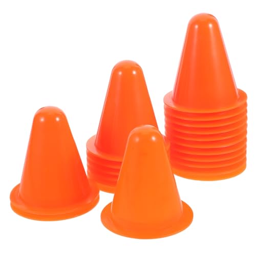 DIKACA 20st Rollschuhstapel Minikegel Fußballhütchen Für Übungen Kegelfußball Schlittschuhe Elektrisches Skateboard Rote Zapfen Rollen Skate-Schuhe Sport Mini- Plastik Orange von DIKACA