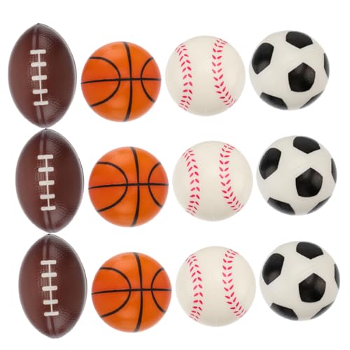 DIKACA Stressbälle Für Große Squeeze Bälle Ideal Als Fidget Inklusive Fußball Basketball Baseball Und Rugby Ball Tragbar Und von DIKACA