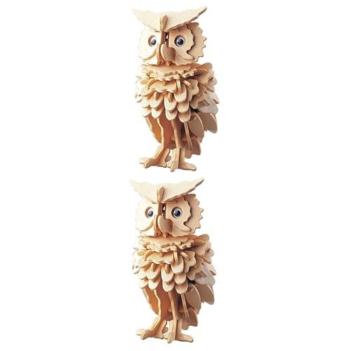 DIKACA 2St Holzspielzeug Kinder Puzzle rätselbuch Kinder Puzzle Owl Manipulative Toy Puzzle für Holzpuzzle Puzzlematte Puzzles aus Holz 3D-Rätsel Hölzern von DIKACA